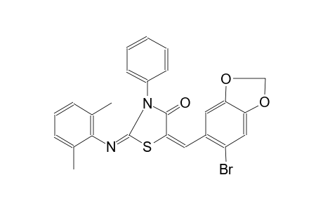 4-thiazolidinone, 5-[(6-bromo-1,3-benzodioxol-5-yl)methylene]-2-[(2,6-dimethylphenyl)imino]-3-phenyl-, (2E,5E)-