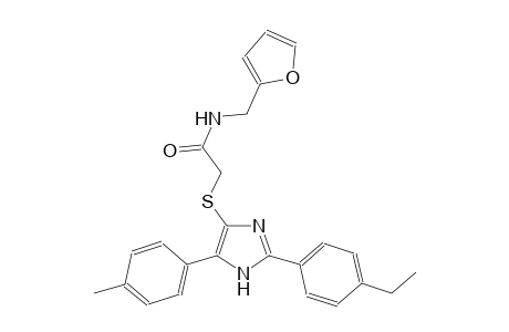 acetamide, 2-[[2-(4-ethylphenyl)-5-(4-methylphenyl)-1H-imidazol-4-yl]thio]-N-(2-furanylmethyl)-