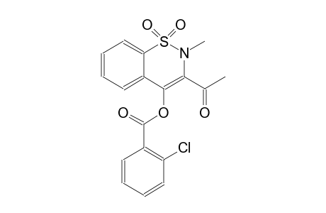 benzoic acid, 2-chloro-, 3-acetyl-2-methyl-1,1-dioxido-2H-1,2-benzothiazin-4-yl ester