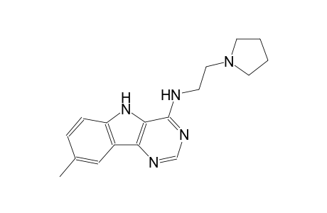8-methyl-N-[2-(1-pyrrolidinyl)ethyl]-5H-pyrimido[5,4-b]indol-4-amine