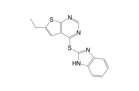 4-(1H-benzimidazol-2-ylsulfanyl)-6-ethylthieno[2,3-d]pyrimidine