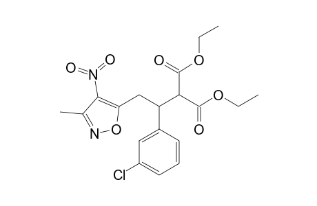 ETHYL-2-CARBETHOXY-3-(3-CHLOROPHENYL)-4-(3-METHYL-4-NITROISOXAZOL-5-YL)-BUTYRATE