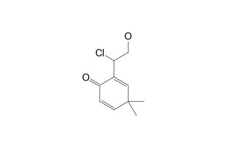 2-(1-chloro-2-hydroxyethyl)-4,4-dimethylcyclohexa-2,5-dien-1-one