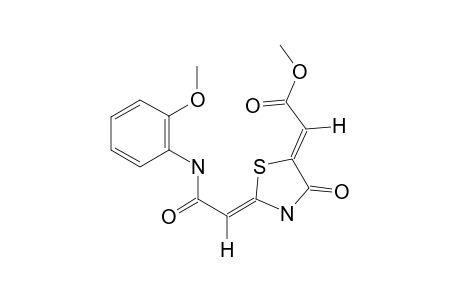 (Z)-2-[N-(2-METHOXYPHENYL)-CARBAMOYLMETHYLENE]-(Z)-5-(METHOXYCARBONYLMETHYLENE)-THIAZOLIDIN-4-ONE