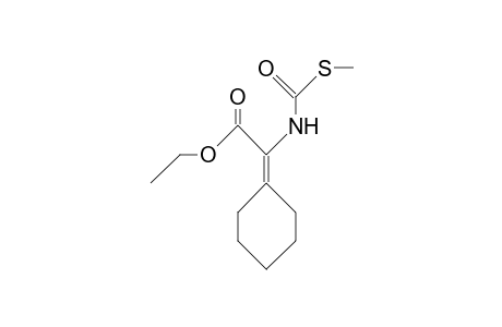 N-(Cyclohexylidene<ethoxycarbonyl>methyl)-thiocarbamic acid, S-methyl ester