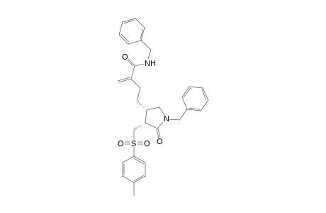 cis-N-Benzyl-4-(3-N-benzylcarbamoyl-3-buten-1-yl)-3-p-toluenesulfonylmethyl-pyrrolidin-2-one