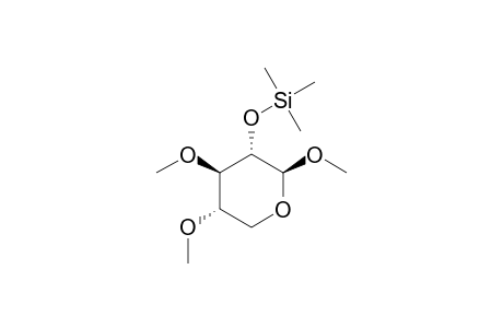 Methyl-3,4-di-O-methyl-2-O-trimethylsilyl.beta.-D-xylopyranosid