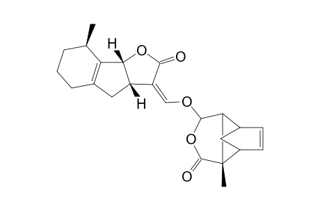 8(R)-Methyl-3-[[(6'(S)-methyl-5'-oxo-4'-oxatricyclo[5.2.1.0(2,6)]dec-8'-en-3'(R)-yl)oxy]methylene]-3,3a(S),4,5,6,7,8,8b(R)-octehydroindeno[1,2-b]furan-2-one