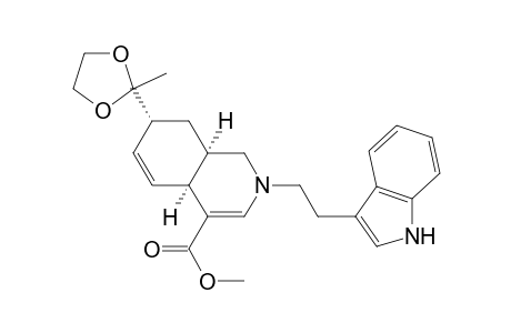 4-Isoquinolinecarboxylic acid, 1,2,4a,7,8,8a-hexahydro-2-[2-(1H-indol-3-yl)ethyl]-7-(2-methyl-1,3-dioxolan-2-yl)-, methyl ester, (4a.alpha.,7.alpha.,8a.alpha.)-(.+-.)-