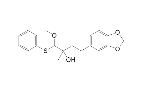 4-(1,3-benzodioxol-5-yl)-1-methoxy-2-methyl-1-(phenylthio)-2-butanol