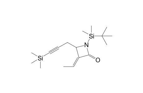 1-(t-Butyldimethylsilyl)-3-[(E)-ethylidene]-4-(3'-trimethylsilyl-2'-propynyl)-2-azetidinone