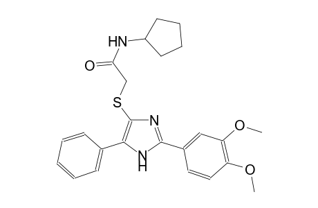 acetamide, N-cyclopentyl-2-[[2-(3,4-dimethoxyphenyl)-5-phenyl-1H-imidazol-4-yl]thio]-