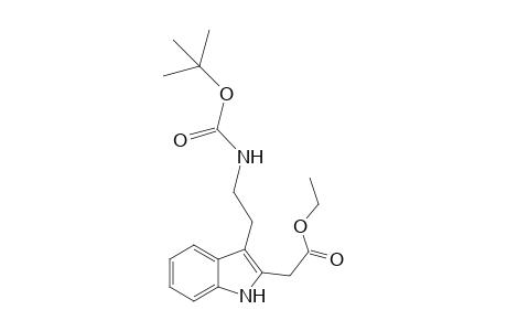 Ethyl 2-{[3'-(2"-<t-butoxycarbonyl>amino)ethyl]-1H-indol-2'-yl}-acetate