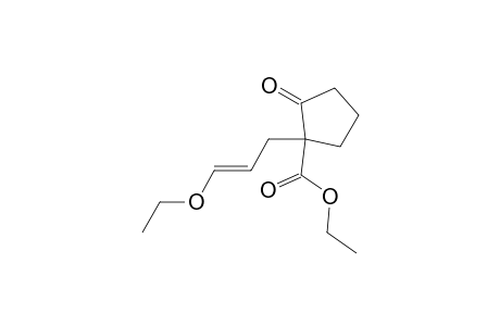 Cyclopentanecarboxylic acid, 1-(3-ethoxy-2-propenyl)-2-oxo-, ethyl ester, (E)-