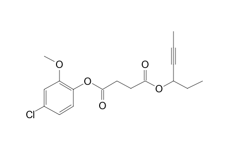 Succinic acid, hex-4-yn-3-yl 4-chloro-2-methoxyphenyl ester