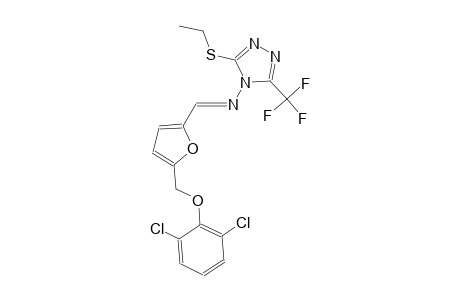 N-((E)-{5-[(2,6-dichlorophenoxy)methyl]-2-furyl}methylidene)-3-(ethylsulfanyl)-5-(trifluoromethyl)-4H-1,2,4-triazol-4-amine