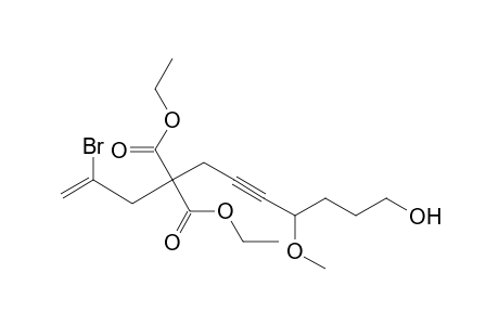 Diethyl 2-bromo-8-methoxy-1-undecene-6-yne-11-ol-4,4-dicarboxylate
