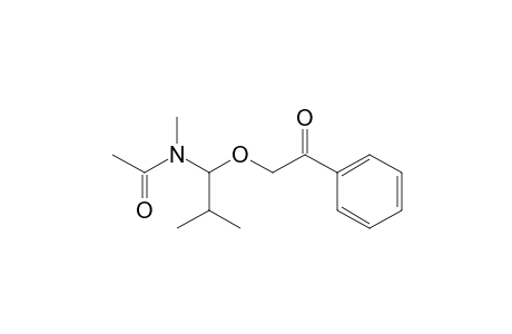 N-Methyl-N-(2-methyl-1-phenacyloxypropyl)acetamide