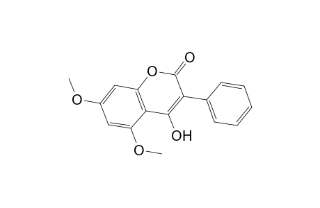 2H-1-Benzopyran-2-one, 4-hydroxy-5,7-dimethoxy-3-phenyl-
