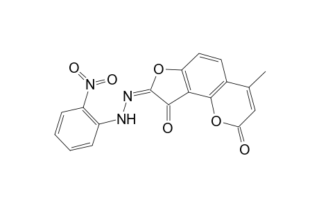 (8E)-4-methyl-2H-furo[2,3-h]chromene-2,8,9-trione 8-[(2-nitrophenyl)hydrazone]