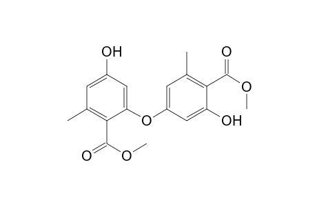 Benzoic acid, 2-hydroxy-4-[5-hydroxy-2-(methoxycarbonyl)-3-methylphenoxy]-6-methyl-, methyl ester