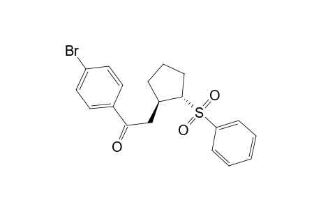 1-(4-bromophenyl)-2-[(1R,2S)-2-(phenylsulfonyl)cyclopentyl]ethanone