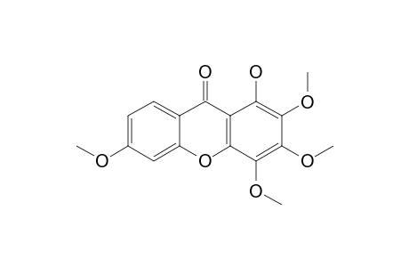 DULCISXANTHONE-C;1-HYDROXY-2,3,4,6-TETRAMETHOXY-XANTHONE