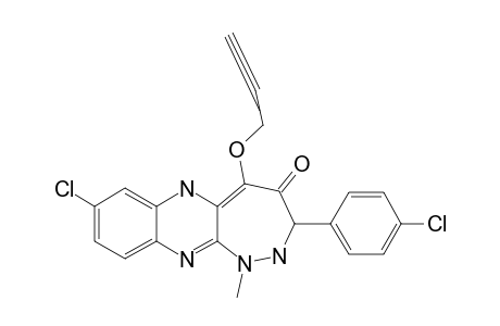 8-CHLORO-3-(PARA-CHLOROPHENYL)-1-METHYL-5-PROPARGYLOXY-4-OXO-2,3,4,6-TETRAHYDRO-1H-1,2-DIAZEPINO-[3,4-B]-QUINOXALINE