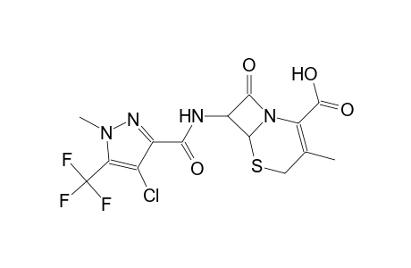 7-({[4-chloro-1-methyl-5-(trifluoromethyl)-1H-pyrazol-3-yl]carbonyl}amino)-3-methyl-8-oxo-5-thia-1-azabicyclo[4.2.0]oct-2-ene-2-carboxylic acid
