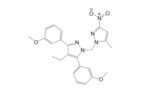 4-ethyl-3,5-bis(3-methoxyphenyl)-1-[(5-methyl-3-nitro-1H-pyrazol-1-yl)methyl]-1H-pyrazole