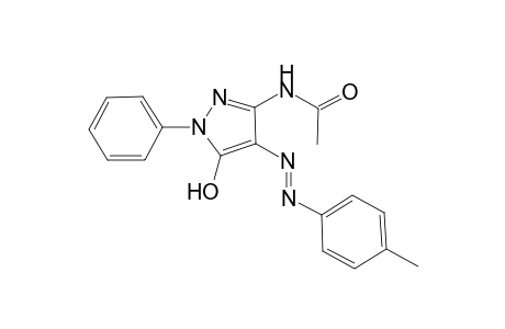 4-[(3-Acetamido-5-hydroxy-1-phenyl-1H-pyrazol-4-yl)diazenyl]toluene