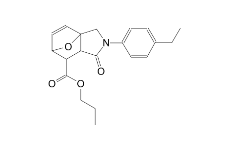 propyl 3-(4-ethylphenyl)-4-oxo-10-oxa-3-azatricyclo[5.2.1.0~1,5~]dec-8-ene-6-carboxylate