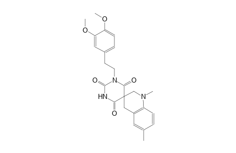 1-(3,4-dimethoxyphenethyl)-1',6'-dimethyl-2',4'-dihydro-1H,1'H-spiro[pyrimidine-5,3'-quinoline]-2,4,6(3H)-trione