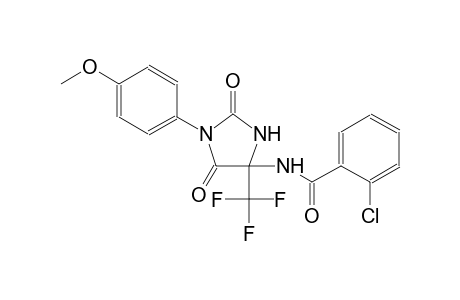 2-chloro-N-[1-(4-methoxyphenyl)-2,5-dioxo-4-(trifluoromethyl)-4-imidazolidinyl]benzamide