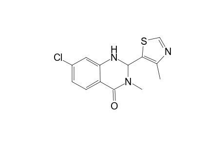 7-Chloro-3-methyl-2-(4-methylthiazol-5-yl)-2,3-dihydroquinazolin-4(1H)-one