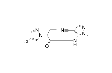 2-(4-chloro-1H-pyrazol-1-yl)-N-(4-cyano-1-methyl-1H-pyrazol-5-yl)butanamide