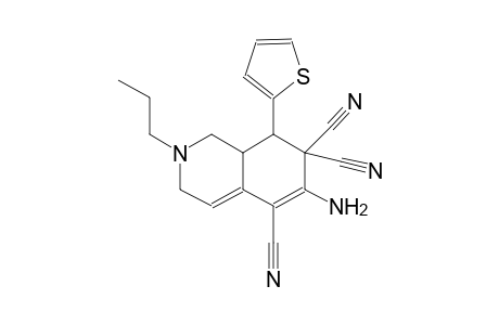 5,7,7(1H)-isoquinolinetricarbonitrile, 6-amino-2,3,8,8a-tetrahydro-2-propyl-8-(2-thienyl)-
