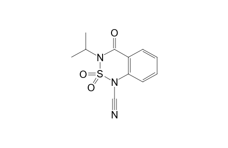 1H-2,1,3-Benzothiadiazine-1-carbonitrile, 3,4-dihydro-3-(1-methylethyl)-4-oxo-, 2,2-dioxide