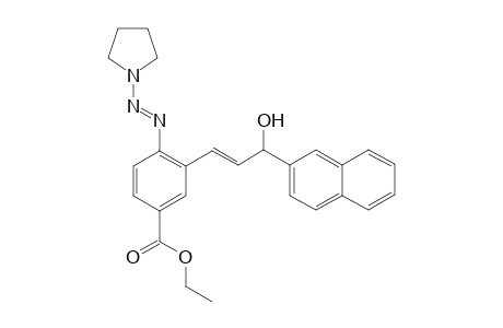 Ethyl-3-((E)-3-hydroxy-3-(naphthalen-2-yl)prop-1-enyl)-4-((E)-pyrrolidin-1-yldiazenyl)benzoate
