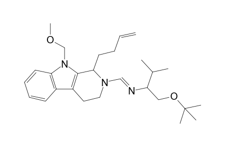 2-[N-(1'-t-Butoxy-3'-methylbut-2'-yl)iminomethyl]-1-(3"-butenyl)-9-(methoxymethyl)-1,2,3,4-tetrahydro-.beta.-carboline