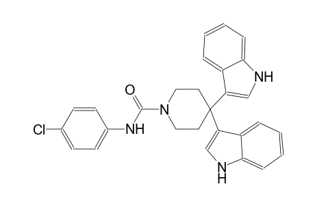 1-piperidinecarboxamide, N-(4-chlorophenyl)-4,4-di(1H-indol-3-yl)-