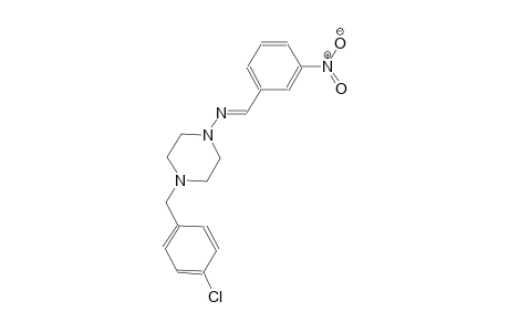 4-(4-chlorobenzyl)-N-[(E)-(3-nitrophenyl)methylidene]-1-piperazinamine
