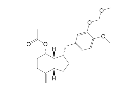(3S*,3aR*,4S*,7aS*)-3-[4-Methoxy-3-(methoxymethoxy)benzyl]-7-methyleneocta hydro-1H-inden-4-yl acetate