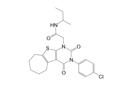N-(sec-butyl)-2-(3-(4-chlorophenyl)-2,4-dioxo-3,4,6,7,8,9-hexahydro-2H-cyclohepta[4,5]thieno[2,3-d]pyrimidin-1(5H)-yl)acetamide