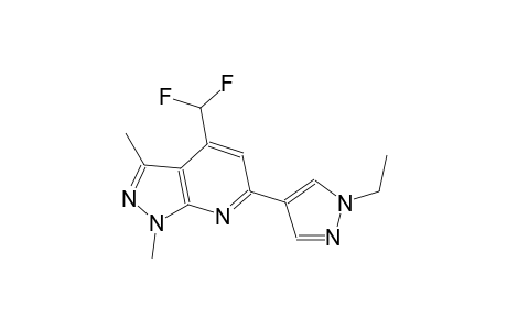1H-pyrazolo[3,4-b]pyridine, 4-(difluoromethyl)-6-(1-ethyl-1H-pyrazol-4-yl)-1,3-dimethyl-