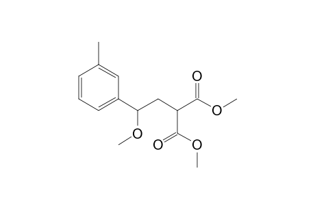 2-[2-methoxy-2-(3-methylphenyl)ethyl]propanedioic acid dimethyl ester