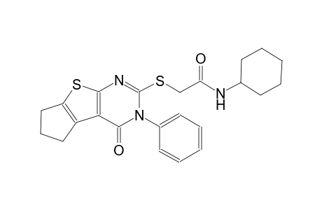 acetamide, N-cyclohexyl-2-[(3,5,6,7-tetrahydro-4-oxo-3-phenyl-4H-cyclopenta[4,5]thieno[2,3-d]pyrimidin-2-yl)thio]-