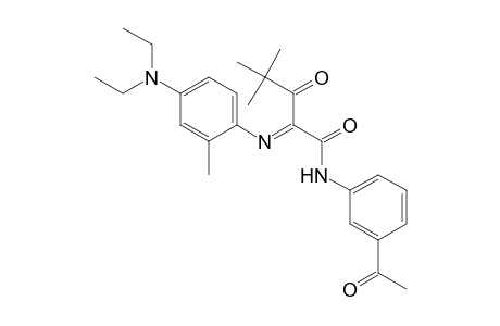 Pentanamide, N-(3-acetylphenyl)-2-[[4-(diethylamino)-2-methylphenyl]imino]-4,4-dimethyl-3-oxo-