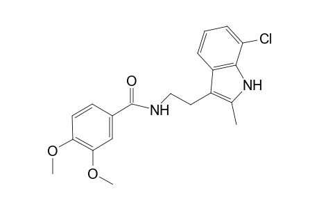 N-[2-(7-chloranyl-2-methyl-1H-indol-3-yl)ethyl]-3,4-dimethoxy-benzamide
