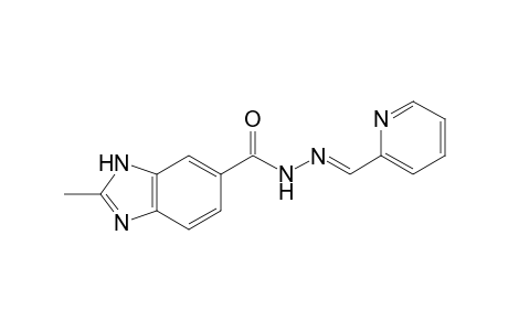 2-Methyl-N-[(E)-2-pyridinylmethylideneamino]-3H-benzimidazole-5-carboxamide